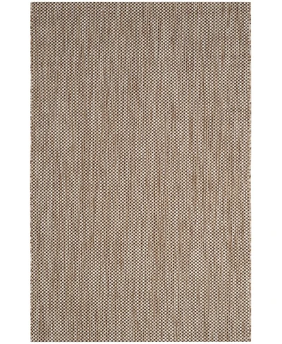 Safavieh Courtyard CY8521 Natural and Black 5'3" x 7'7" Outdoor Area Rug