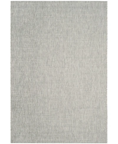 Safavieh Courtyard CY8576 Gray and Turquoise 5'3" x 7'7" Sisal Weave Outdoor Area Rug