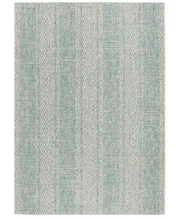 Safavieh Courtyard CY8736 Light Gray and Aqua 5'3" x 7'7" Sisal Weave Outdoor Area Rug