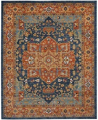 Safavieh Evoke EVK275 Blue and Orange 8' x 10' Area Rug