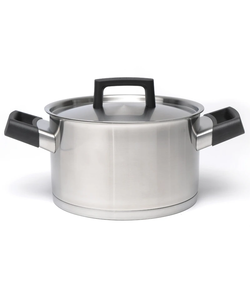 BergHOFF Ron 8" 18/10 Stainless Steel Covered Dutch Oven, 3.1 Qt