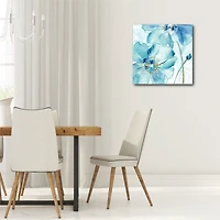Courtside Market Light Blue Flower I Gallery-Wrapped Canvas Wall Art - 16" x 16"
