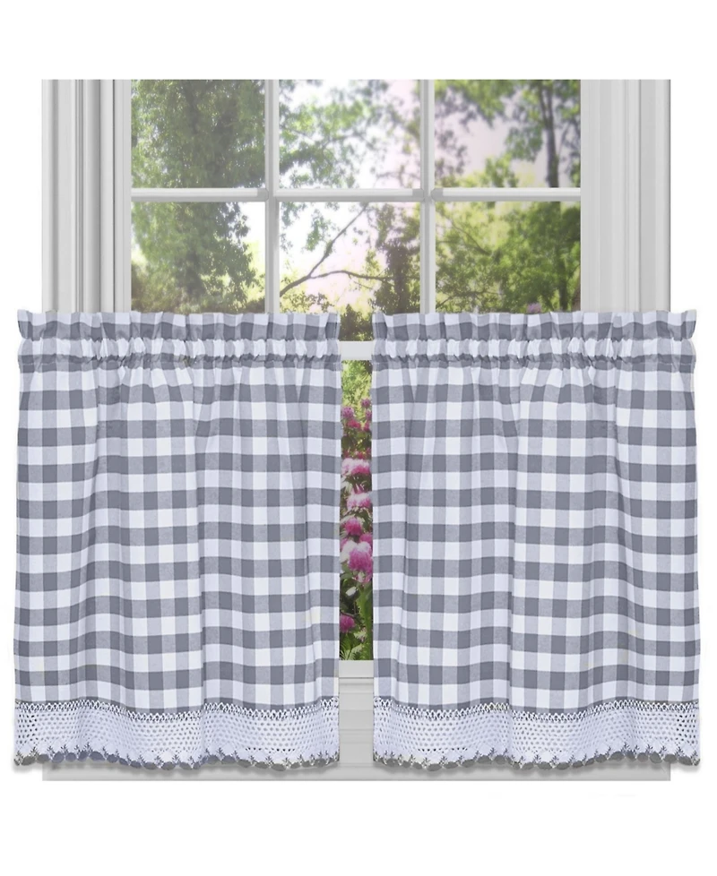 Achim Buffalo Check Window Tier Pair, 58" x 24"