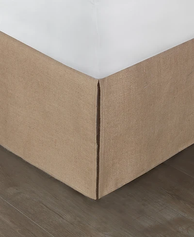 Greenland Home Fashions Burlap 15" Drop Bed Skirt, Queen