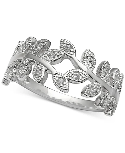Giani Bernini Cubic Zirconia Vine Ring Sterling Silver, Created for Macy's