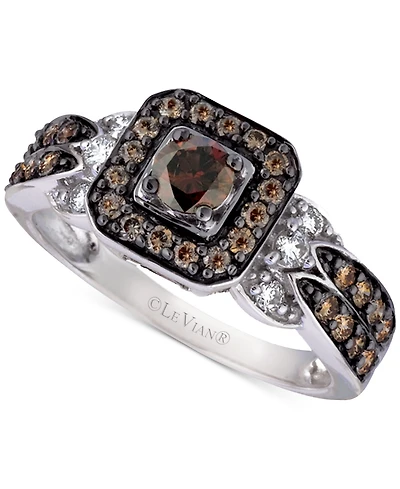 Le Vian Chocolate and Vanilla Diamond Ring (3/4 ct. t.w.) in 14k White Gold