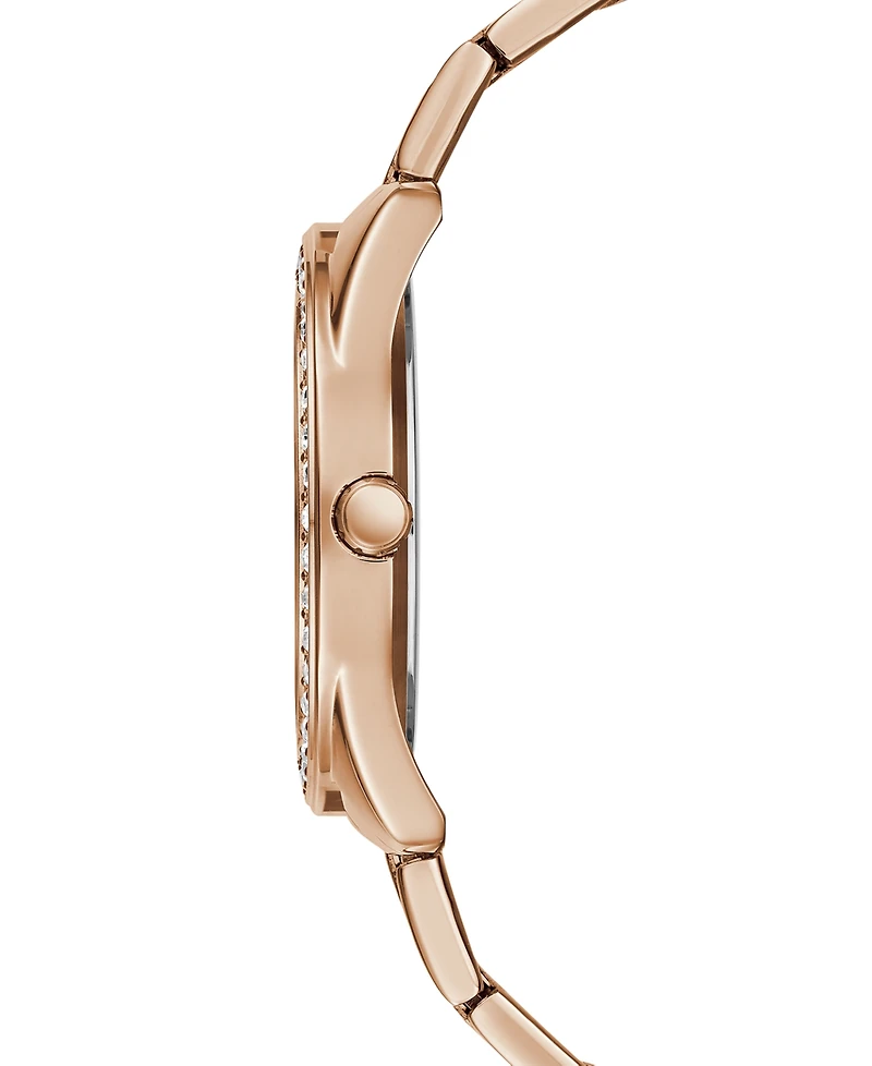 Guess Women's G Twist Rose Gold-Tone Stainless Steel Bracelet Watch 40mm