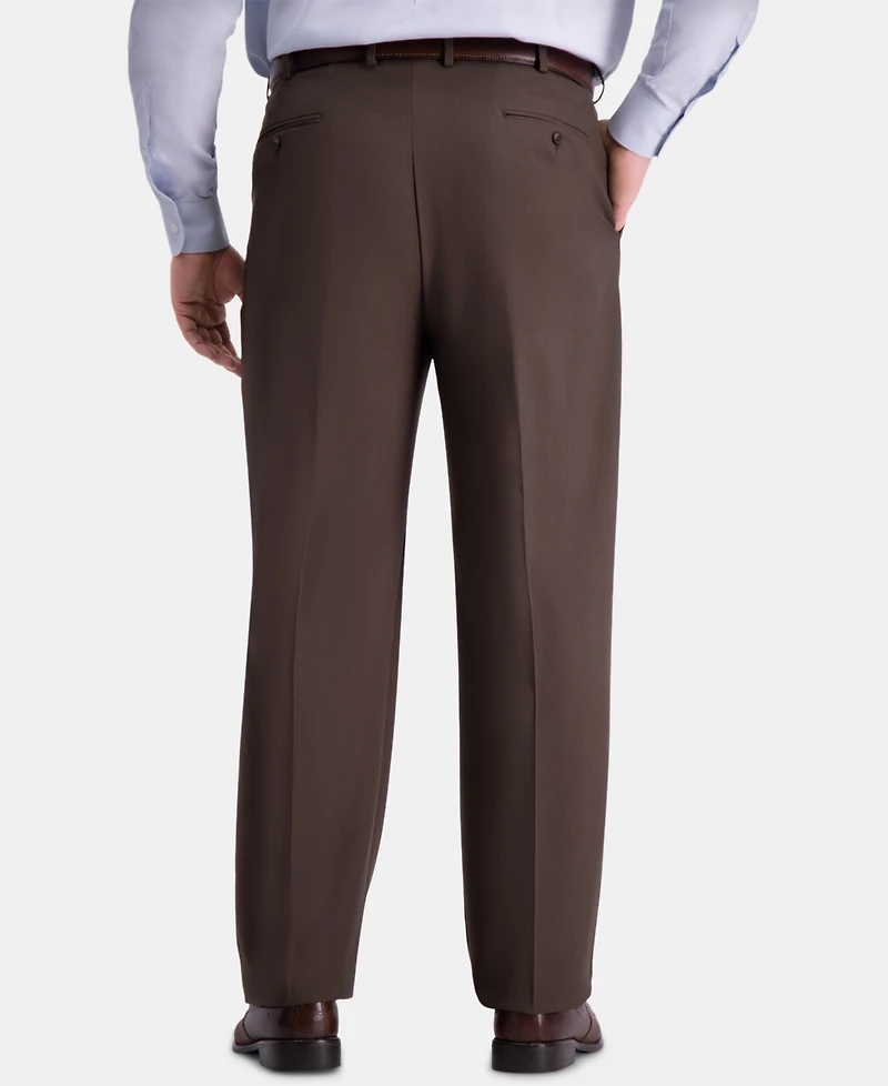 Haggar Men's Big & Tall Premium Comfort Stretch Classic-Fit Solid Flat Front Dress Pants