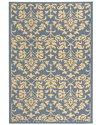 Safavieh Courtyard CY3416 Blue and Natural 8' x 11' Outdoor Area Rug