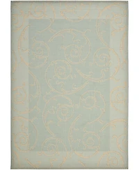 Safavieh Courtyard CY6108 Aqua and Cream 8' x 11' Outdoor Area Rug