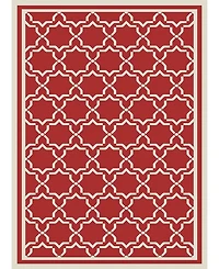 Safavieh Courtyard CY6916 Red and Bone 8' x 11' Outdoor Area Rug