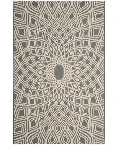 Safavieh Courtyard CY6616 Anthracite and Beige 8' x 11' Sisal Weave Outdoor Area Rug