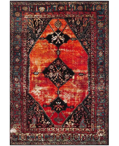 Safavieh Vintage Hamadan VTH217 Orange and Multi 5'3" x 7'6" Area Rug