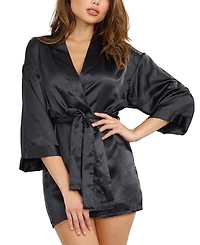 Dreamgirl Satin Robe & Chemise Nightgown 2pc Lingerie Set
