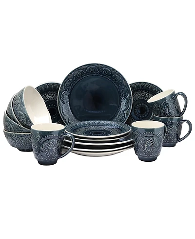 Elama Petra 16 Pc. Dinnerware Set, Service for 4