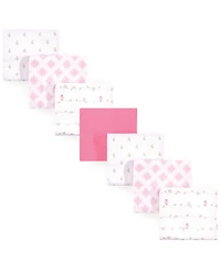 Luvable Friends Girls Bundle of Seven Soft Flannel Infant Blankets