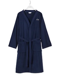 Lacoste Home Logo Patch 100% Cotton Pique Bath Robe
