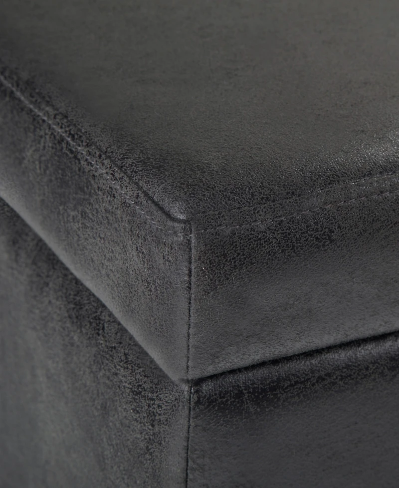 Avalon Contemporary Rectangle Storage Ottoman Bench