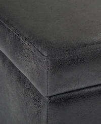 Avalon Contemporary Rectangle Storage Ottoman Bench