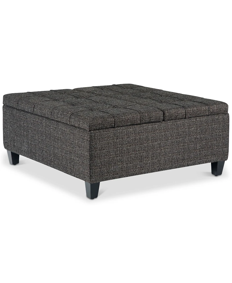 Harrison Traditional Square Coffee Table Storage Ottoman