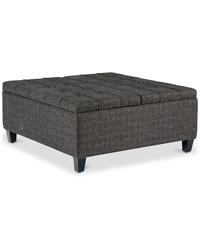 Harrison Traditional Square Coffee Table Storage Ottoman