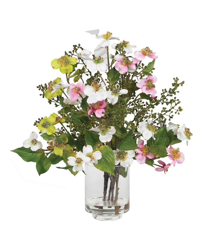 Nearly Natural Dogwood Silk Flower Arrangement