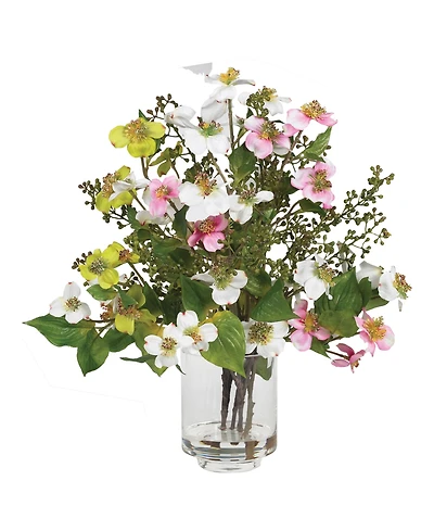 Nearly Natural Dogwood Silk Flower Arrangement