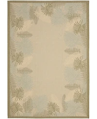 Safavieh Courtyard CY7945 Cream and Green 8' x 11' Sisal Weave Outdoor Area Rug