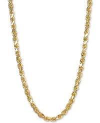 Italian Gold Forza Rope Chain 18" Necklace (4-1/10mm) in 14k Gold
