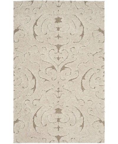 Safavieh Florida Shag SG467 Cream and Beige 5'3" x 7'6" Area Rug