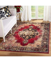 Safavieh Vintage Hamadan VTH219 Red and Multi 5'3" x 7'6" Area Rug