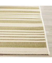 Safavieh Courtyard CY6062 Green and Beige 5'3" x 7'7" Sisal Weave Outdoor Area Rug