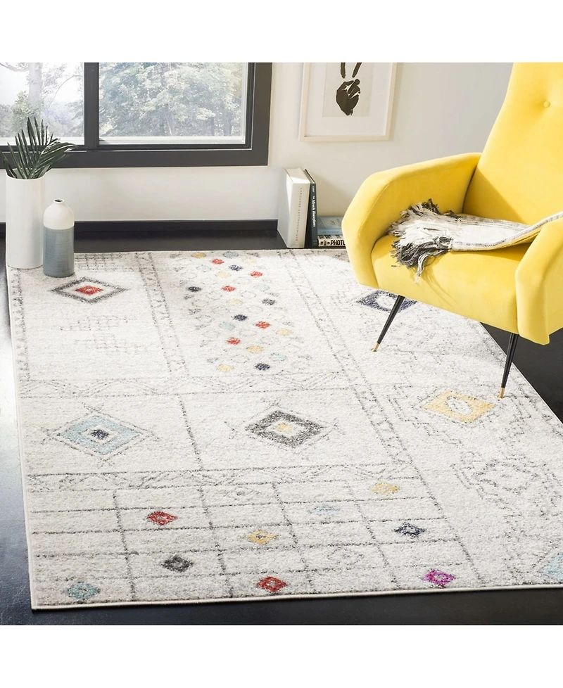 Safavieh Adirondack 206 Light Gray and Aqua 5'1" x 7'6" Area Rug