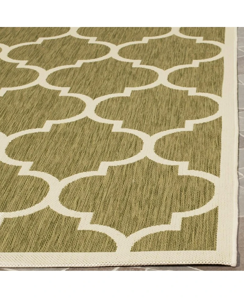 Safavieh Courtyard CY6914 Green and Beige 5'3" x 7'7" Outdoor Area Rug