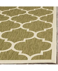 Safavieh Courtyard CY6914 Green and Beige 5'3" x 7'7" Outdoor Area Rug