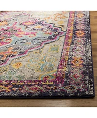 Safavieh Monaco MNC247 Gray and Fuchsia 5'1" x 7'7" Area Rug