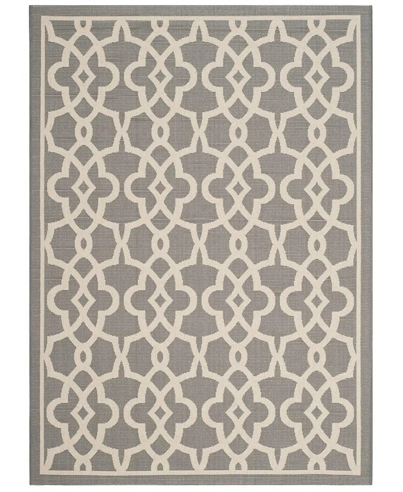 Safavieh Courtyard CY6071 Gray and Beige 5'3" x 7'7" Outdoor Area Rug