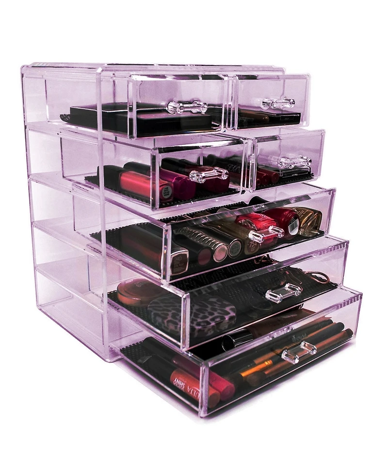 Sorbus 6 Drawer Acrylic Makeup Organizer Case for Cosmetics, Makeup and jewelry - Drawers with Diamond Detail