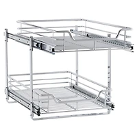 Household Essentials Glidez Dual Slide 2-Tier Sliding Cabinet Organizer