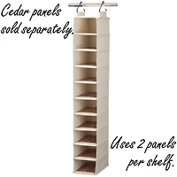 Household Essentials Cedarline 10-Shelf Wide Hanging Shoe Organizer