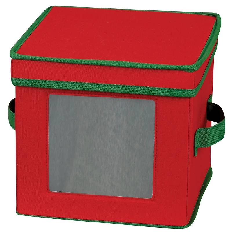 Household Essentials China Plate Storage Box, Windowed Panel