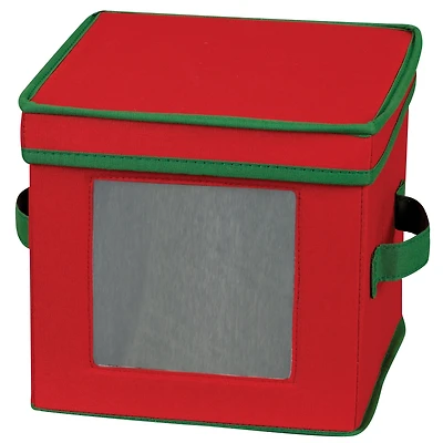 Household Essentials China Plate Storage Box, Windowed Panel