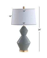 Jonathan Y Alba Geometric Ceramic/Metal Led Table Lamp