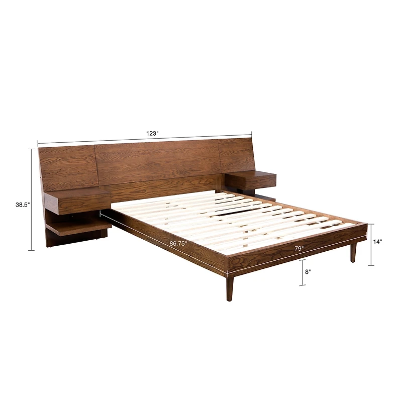 Corbin King Bed with 2 Nightstands