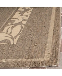 Safavieh Courtyard CY1704 Brown and Natural 5'3" x 7'7" Sisal Weave Outdoor Area Rug