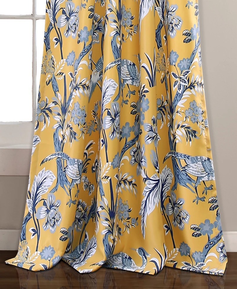 Dolores 52" x 63" Botanical Print Curtain Set