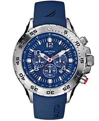 Nautica Men's N14555G Nst Chrono Blue Resin Strap Watch