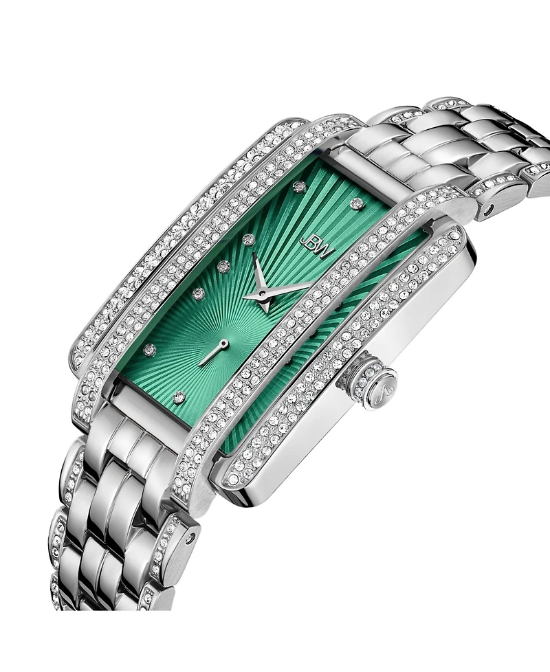 Jbw Women's Mink Diamond (1/8 ct.t.w.) Stainless Steel Watch