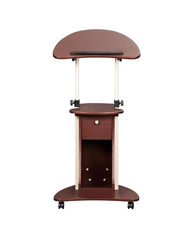 Techni Mobili Sit-to-Stand Rolling Adjustable Laptop Cart