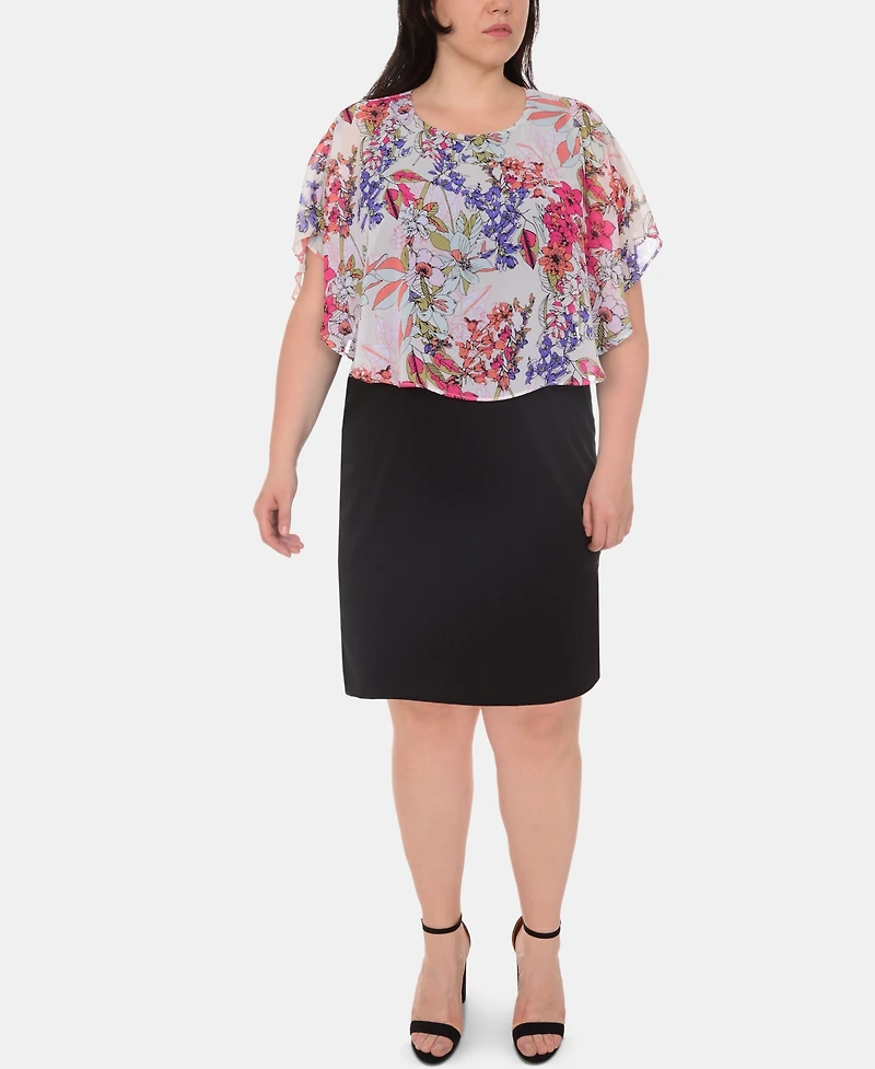 Ny Collection Plus Size Popover Poncho Dress